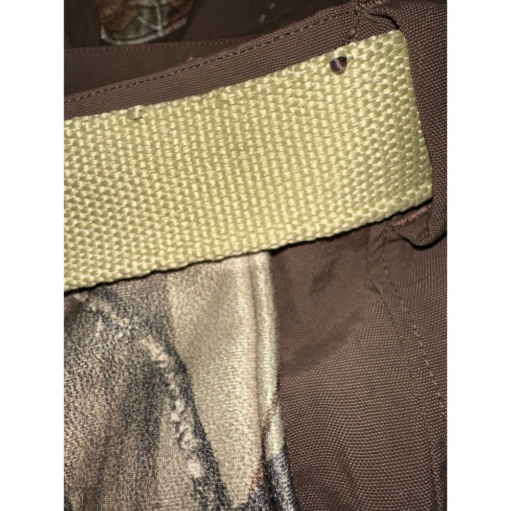 Under Armour Pants Boys Med Brown Youth Camouflage Real Tree Fleece Lined Cargo - Picture 10 of 12